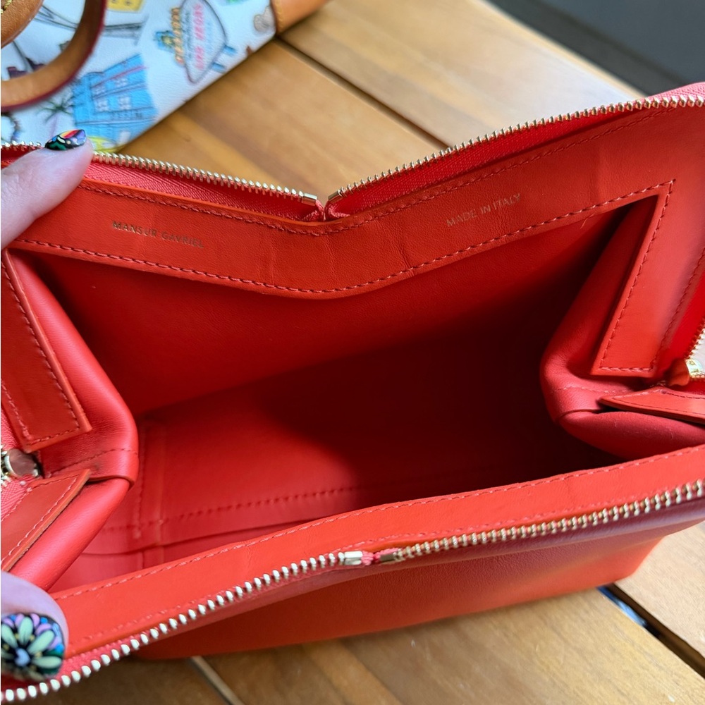 Mansur Gavriel Mini M Frame Leather Crossbody Bag Papaya EUC - Picture 5 of 8